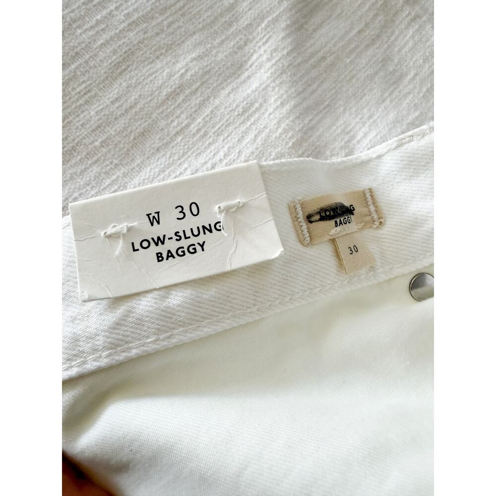 Madewell | NWT Low Slung Baggy Jeans Pure White Relaxed Fit | Sz 30 - Picture 9 of 11